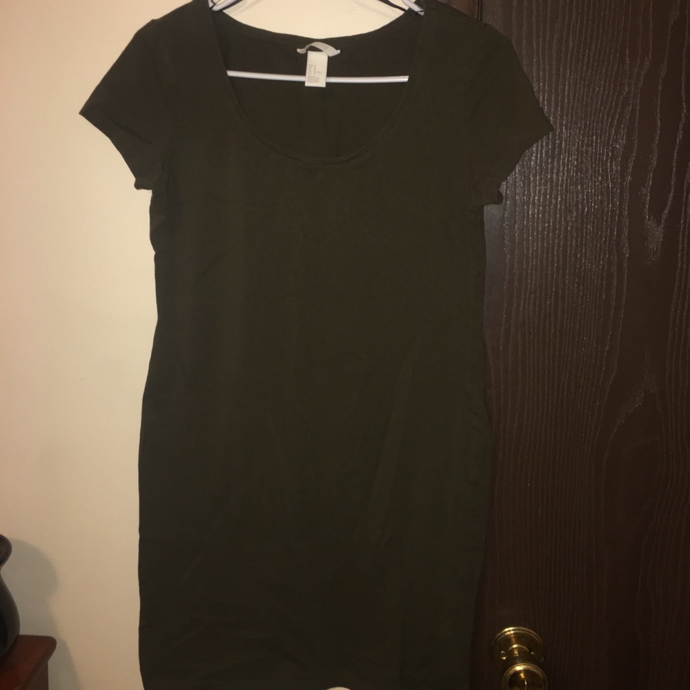 H&M green T-shirt dress